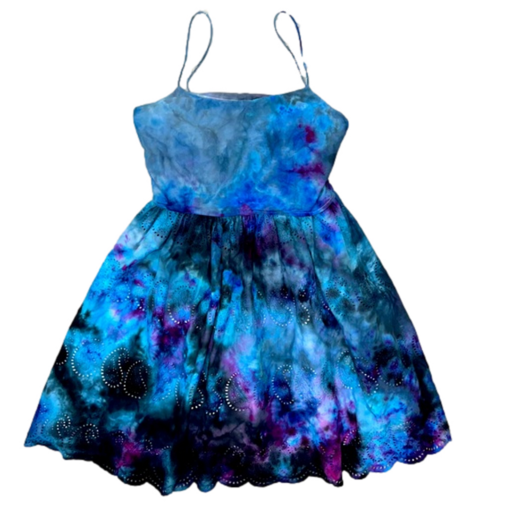 J.CREW UPCYCLED Tie dye summer dress women’s size zero XS by IMPULSIVE DESIGNS